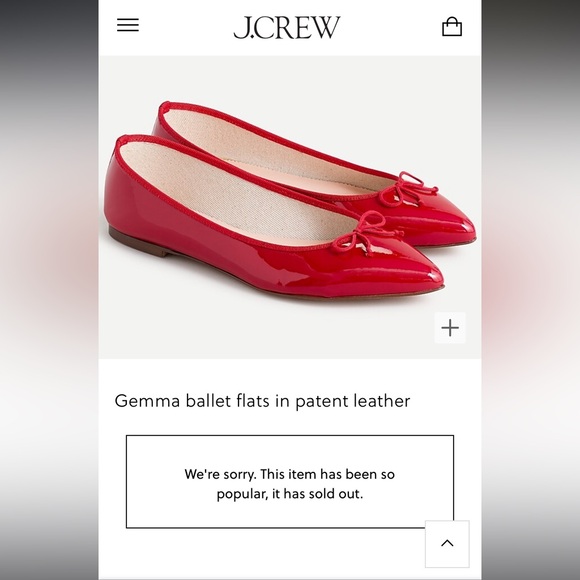 Jcrew red ballet flats genuine leather size 8 - Picture 3 of 9